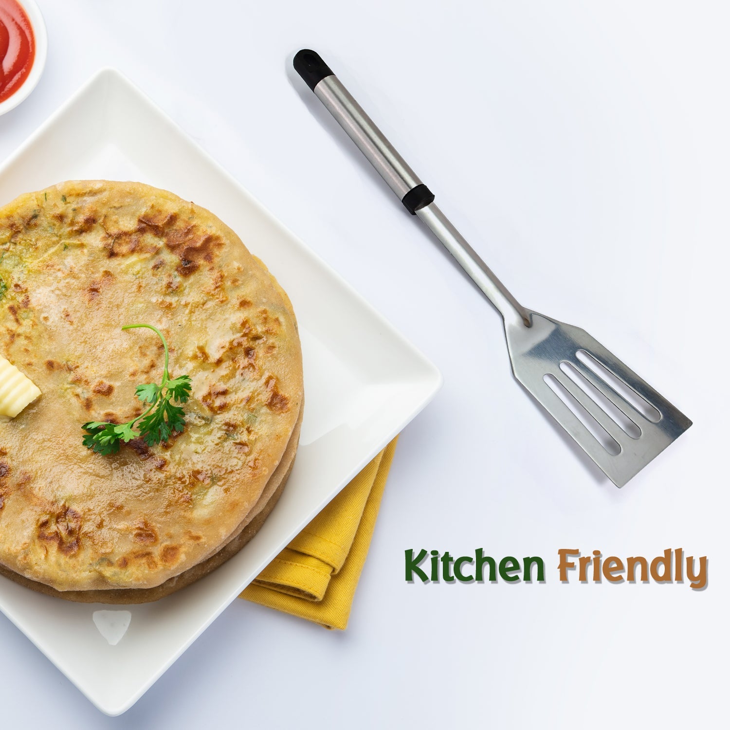 2998 Stainless Steel 14Inch Turners/Slotted Turner/Cooking Turner/for Dosa, Roti, Omlette, Parathas, PavBhaji. DeoDap 2998 Stainless Steel 14Inch Turners/Slotted Turner/Cooking Turner/for Dosa, Roti, Omlette, Parathas, PavBhaji. DeoDap